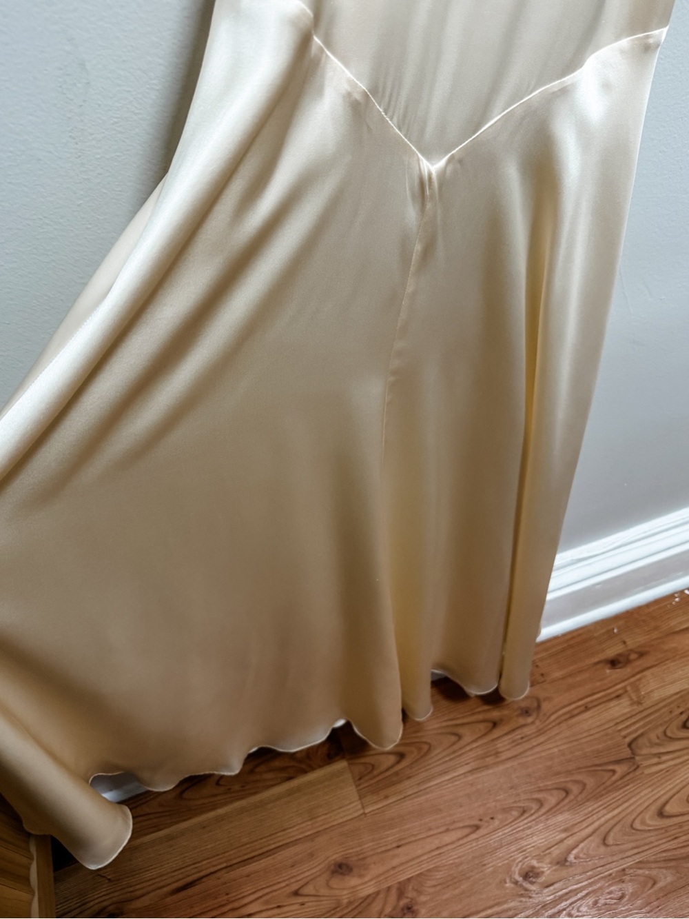 Reformation Katelyn ivory silk dress halter maxi gown bridal bride wedding white - Picture 9 of 11